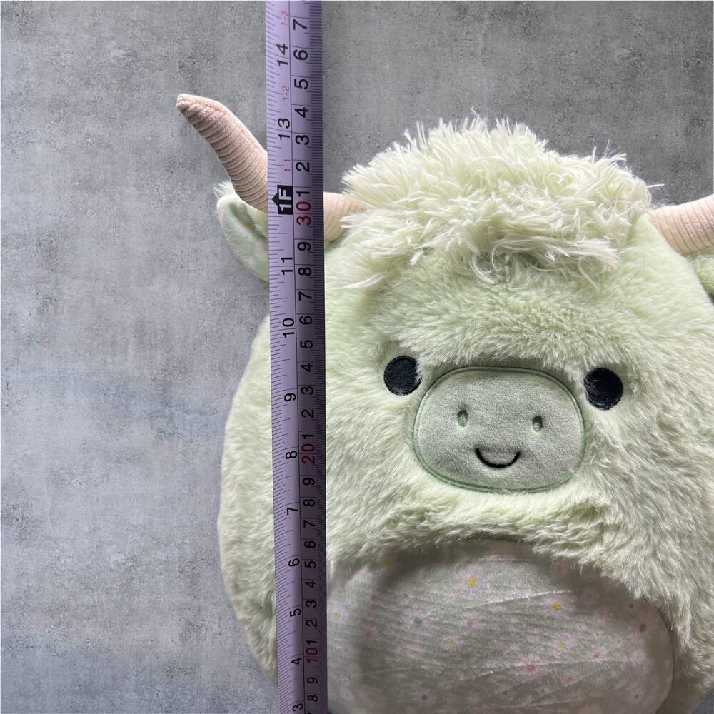 Fuzzamallows by Original Squishmallows Iver The Green Longhorn 12" Plush - Picture 6 of 6